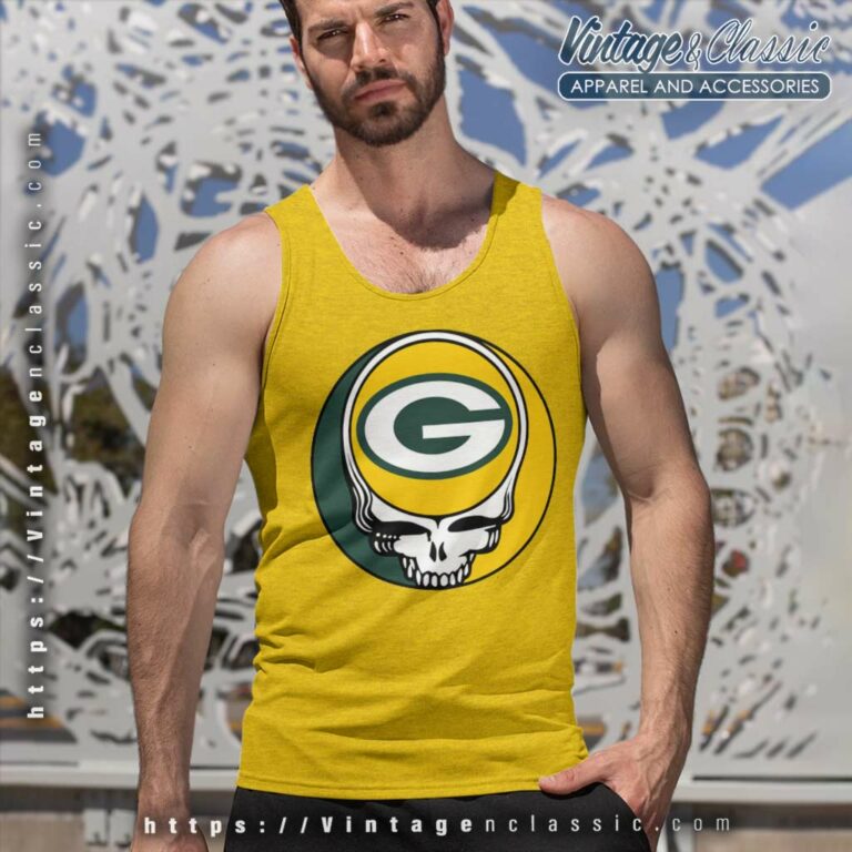 Green Bay Packers Grateful Dead Steal Your Face Tank Top Racerback Green Bay Packers Grateful Dead Steal Your Face Tank Top Racerback