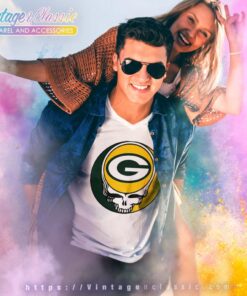 Green Bay Packers Grateful Dead Steal Your Face V Neck TShirt