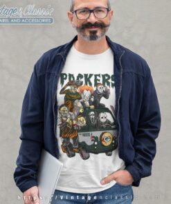 Green Bay Packers Horror Movies Characters Halloween Shirt