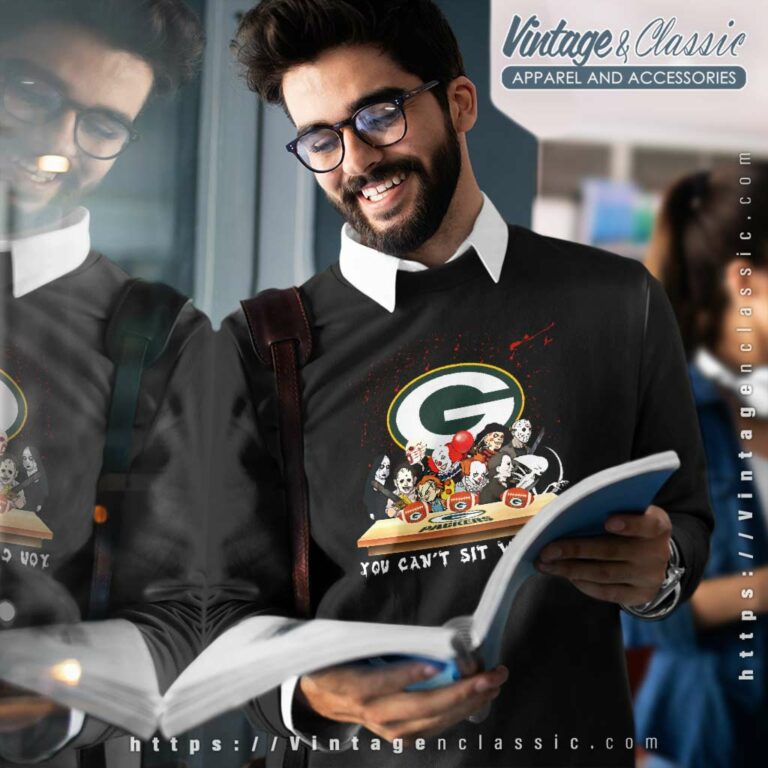 Green Bay Packers Horror Movies You Cant Sit With Us Halloween Sweatshirt Green Bay Packers Horror Movies You Cant Sit With Us Halloween Sweatshirt