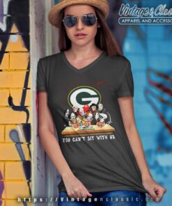 Green Bay Packers Horror Movies You Cant Sit With Us Halloween V Neck TShirt