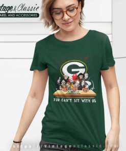 Green Bay Packers Horror Movies You Cant Sit With Us Halloween Women TShirt