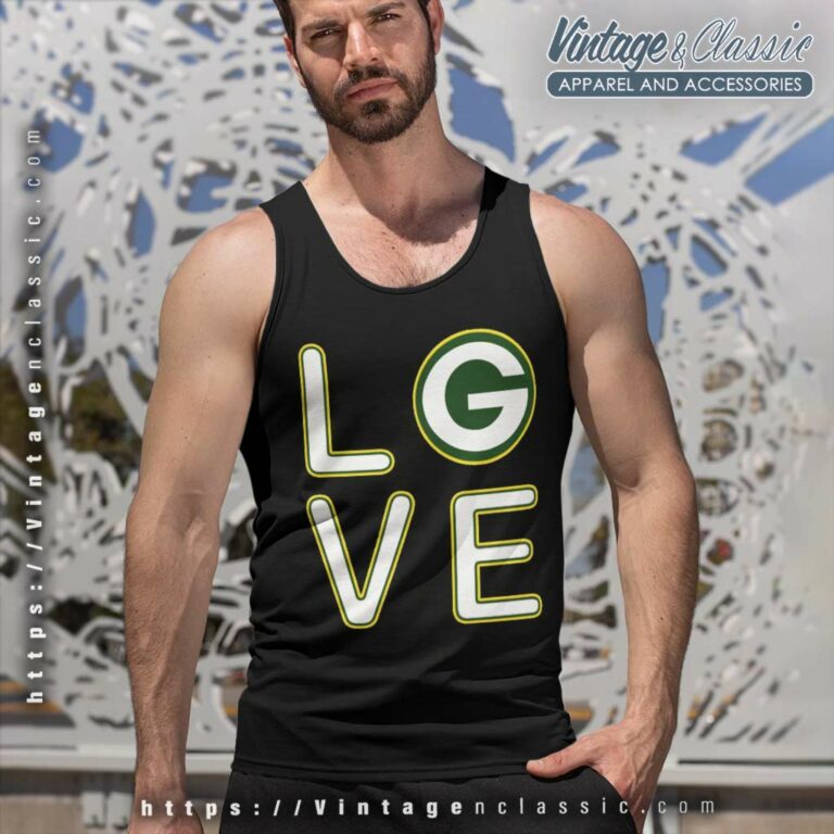 Green Bay Packers Love Tank Top Racerback Green Bay Packers Love Tank Top Racerback