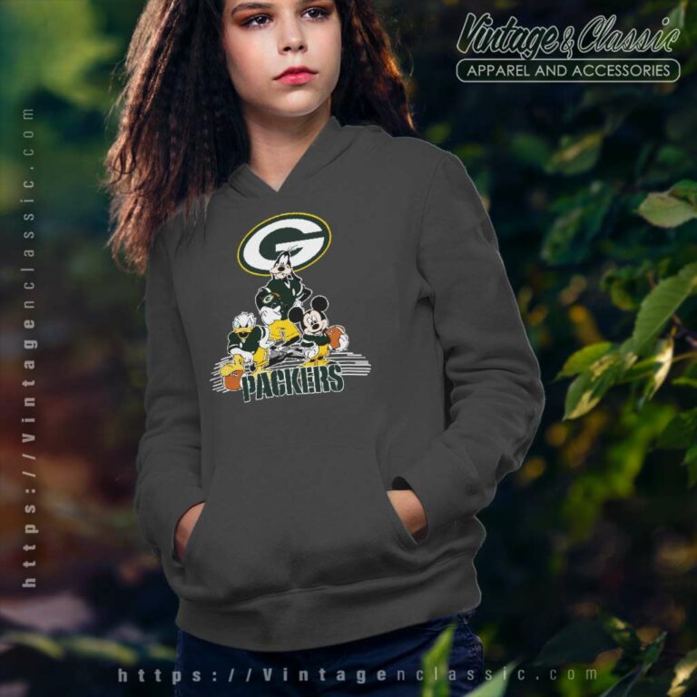 Green Bay Packers Mickey Mouse Donald Duck Goofy Football Hoodie Green Bay Packers Mickey Mouse Donald Duck Goofy Football Hoodie