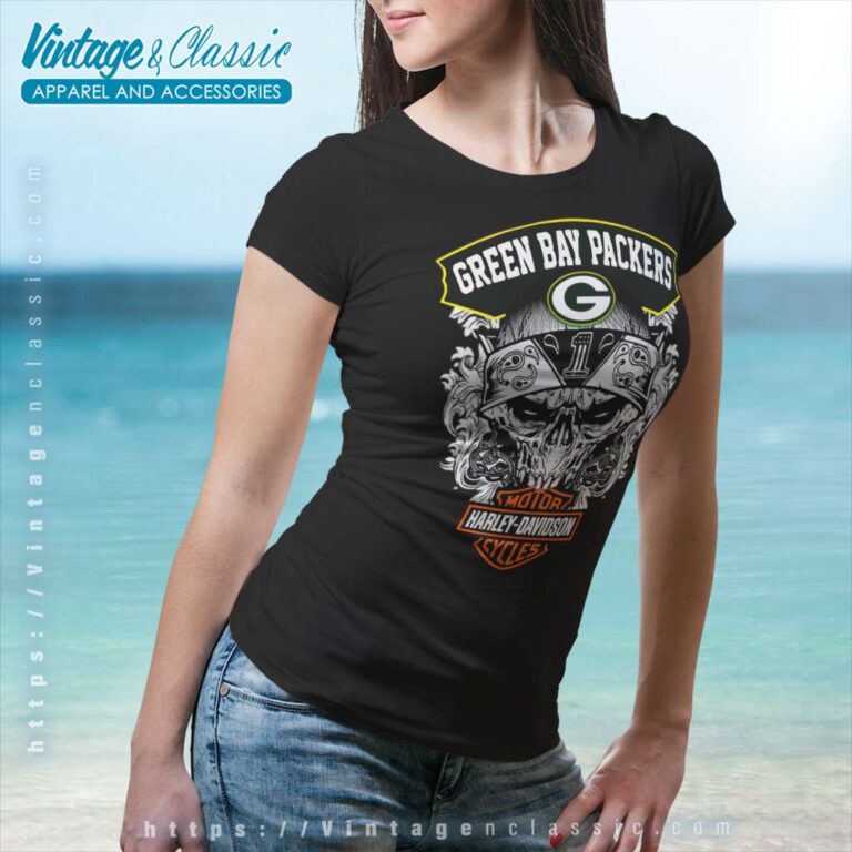 Green Bay Packers Motor Harley Davidson Cycles Women TShirt Green Bay Packers Motor Harley Davidson Cycles Women TShirt