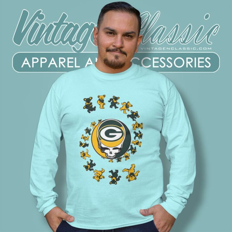 Green Bay Packers Nfl Grateful Dancing Bears Long Sleeve Tee Green Bay Packers Nfl Grateful Dancing Bears Long Sleeve Tee