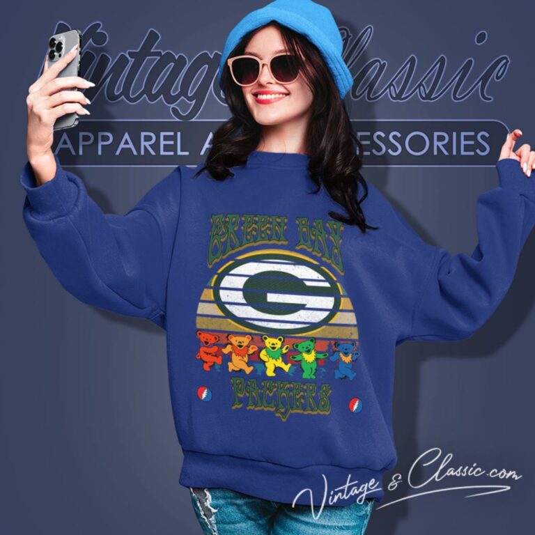 Green Bay Packers Nfl Grateful Dancing Bears Retro Sweatshirt Green Bay Packers Nfl Grateful Dancing Bears Retro Sweatshirt