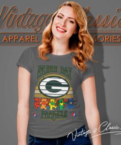 Green Bay Packers Nfl Grateful Dancing Bears Retro Women T Shirt