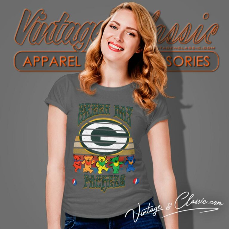 Green Bay Packers Nfl Grateful Dancing Bears Retro Women T Shirt Green Bay Packers Nfl Grateful Dancing Bears Retro Women T Shirt