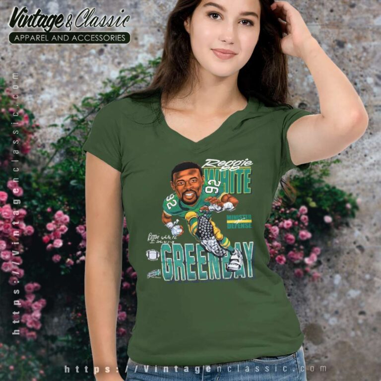 Green Bay Packers Reggie White Minister Of Defense V Neck TShirt Green Bay Packers Reggie White Minister Of Defense V Neck TShirt