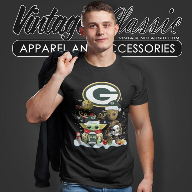Green Bay Packers Shirt Baby Yoda And Groot Santa Christmas T Shirt Green Bay Packers Shirt Baby Yoda And Groot Santa Christmas T Shirt