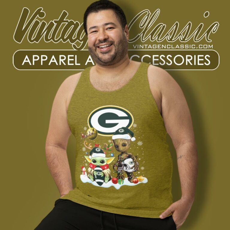 Green Bay Packers Shirt Baby Yoda And Groot Santa Christmas Tank Top Racerback Green Bay Packers Shirt Baby Yoda And Groot Santa Christmas Tank Top Racerback