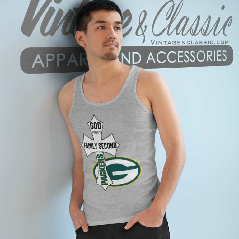 Green Bay Packers Shirt God First Family Second Tank Top Racerback Green Bay Packers Shirt God First Family Second Tank Top Racerback