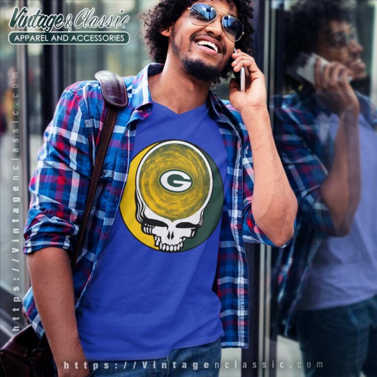 Green Bay Packers Shirt Nfl Grateful Dead Logo V Neck TShirt Green Bay Packers Shirt Nfl Grateful Dead Logo V Neck TShirt