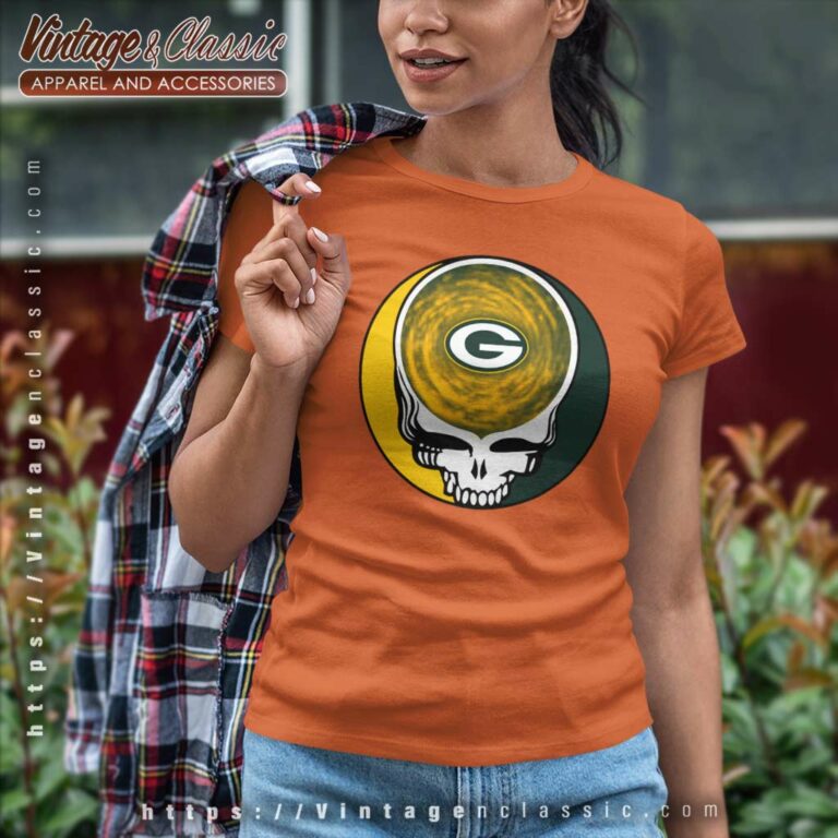 Green Bay Packers Shirt Nfl Grateful Dead Logo Women TShirt Green Bay Packers Shirt Nfl Grateful Dead Logo Women TShirt