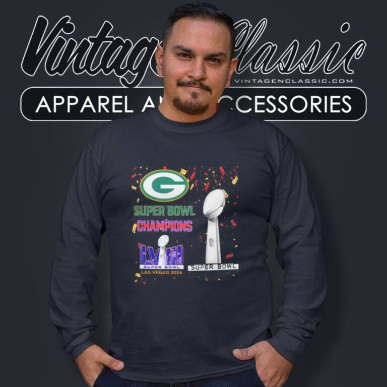 Green Bay Packers Shirt Super Bowl Champions Lviii Las Vegas 2024 Long Sleeve Tee Green Bay Packers Shirt Super Bowl Champions Lviii Las Vegas 2024 Long Sleeve Tee