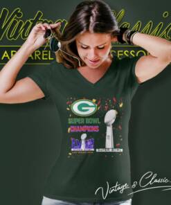 Green Bay Packers Shirt Super Bowl Champions Lviii Las Vegas 2024 V Neck TShirt
