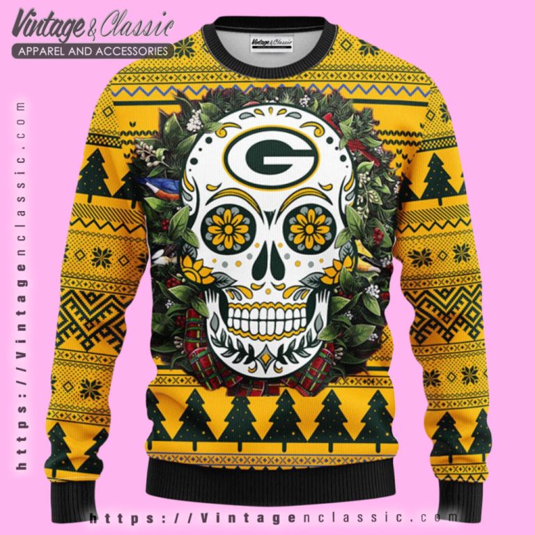 Green Bay Packers Skull Ugly Christmas Sweater Ugly Christmas Sweater Green Bay Packers Skull Ugly Christmas Sweater Ugly Christmas Sweater