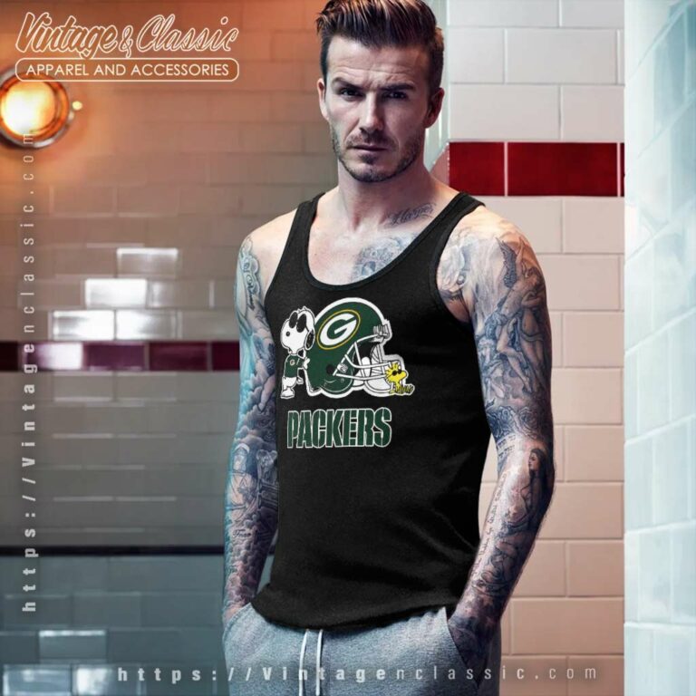 Green Bay Packers Snoopy And Woodstock Tank Top Racerback Green Bay Packers Snoopy And Woodstock Tank Top Racerback