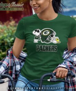 Green Bay Packers Snoopy And Woodstock Shirt 6 Green Bay Packers Snoopy And Woodstock Women TShirt