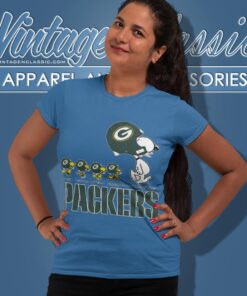 Green Bay Packers Snoopy Woodstock Team Walking Women T shirt