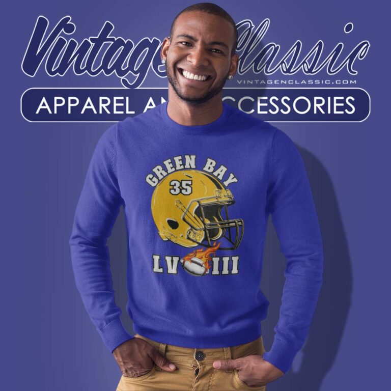 Green Bay Packers Super Bowl Lviii Helmet Sweatshirt Green Bay Packers Super Bowl Lviii Helmet Sweatshirt