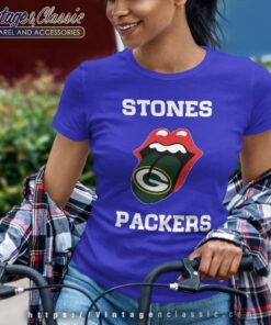 Green Bay Packers The Rolling Stones Logo Women TShirt