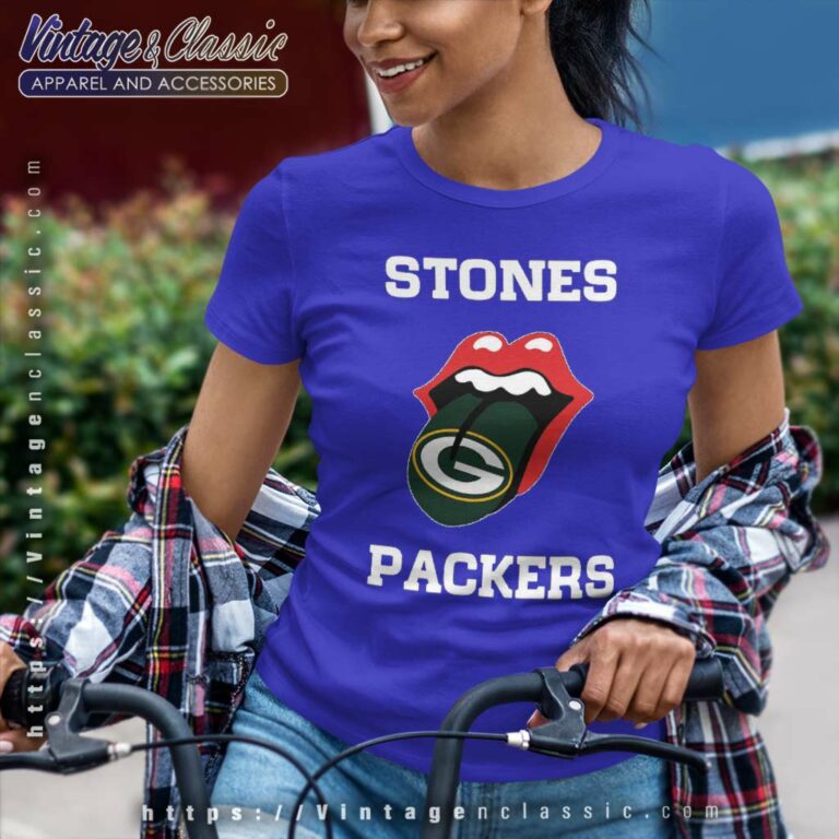 Green Bay Packers The Rolling Stones Logo Women TShirt Green Bay Packers The Rolling Stones Logo Women TShirt