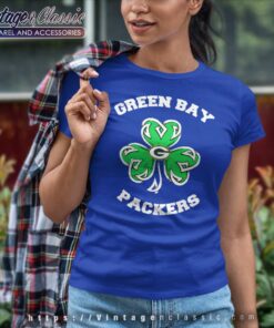 Green Bay Packers Three Leaf Clover St Patricks Day Women TShirt