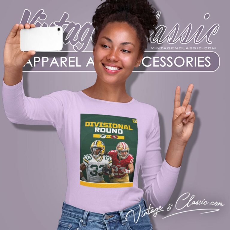 Green Bay Packers Vs San Francisco 49ers 2024 Super Divisional Round Long Sleeve Tee Green Bay Packers Vs San Francisco 49ers 2024 Super Divisional Round Long Sleeve Tee