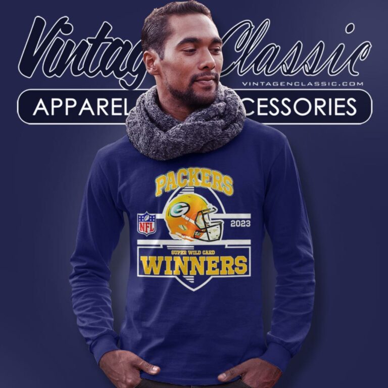 Green Bay Packers Winners Champions 2023 Super Wild Card Nfl Divisional Helmet Long Sleeve Tee Green Bay Packers Winners Champions 2023 Super Wild Card Nfl Divisional Helmet Long Sleeve Tee