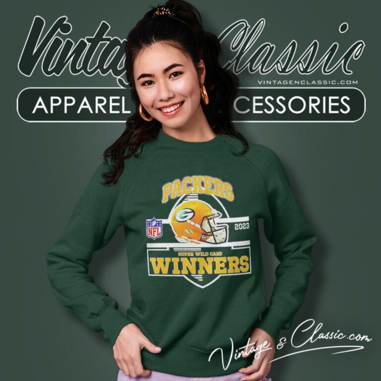Green Bay Packers Winners Champions 2023 Super Wild Card Nfl Divisional Helmet Sweatshirt Green Bay Packers Winners Champions 2023 Super Wild Card Nfl Divisional Helmet Sweatshirt