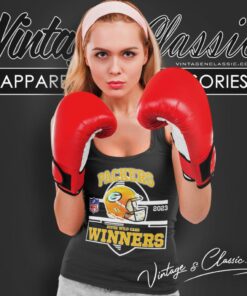 Green Bay Packers Winners Champions 2023 Super Wild Card Nfl Divisional Helmet Tank Top Racerback