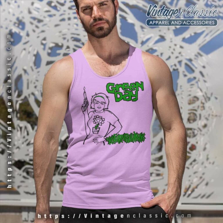 Green Day 1992 Kerplunk Tour Tank Top Racerback Green Day 1992 Kerplunk Tour Tank Top Racerback
