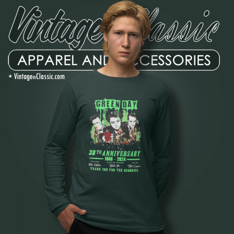 Green Day 38 Year Anniversary Long Sleeve Tee Green Day 38 Year Anniversary Long Sleeve Tee