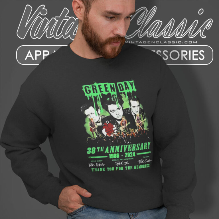 Green Day 38 Year Anniversary Sweatshirt Green Day 38 Year Anniversary Sweatshirt