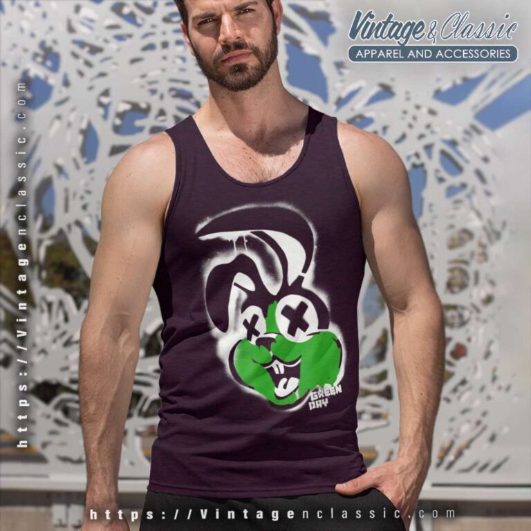 Green Day Awesome Bunny Tank Top Racerback Green Day Awesome Bunny Tank Top Racerback