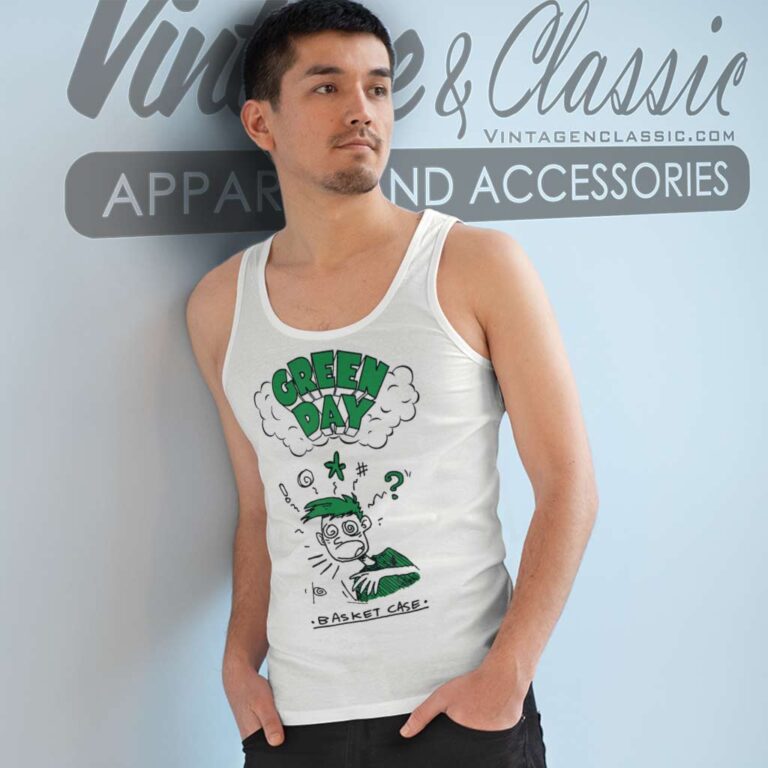 Green Day Basket Case Doodle Tank Top Racerback Green Day Basket Case Doodle Tank Top Racerback