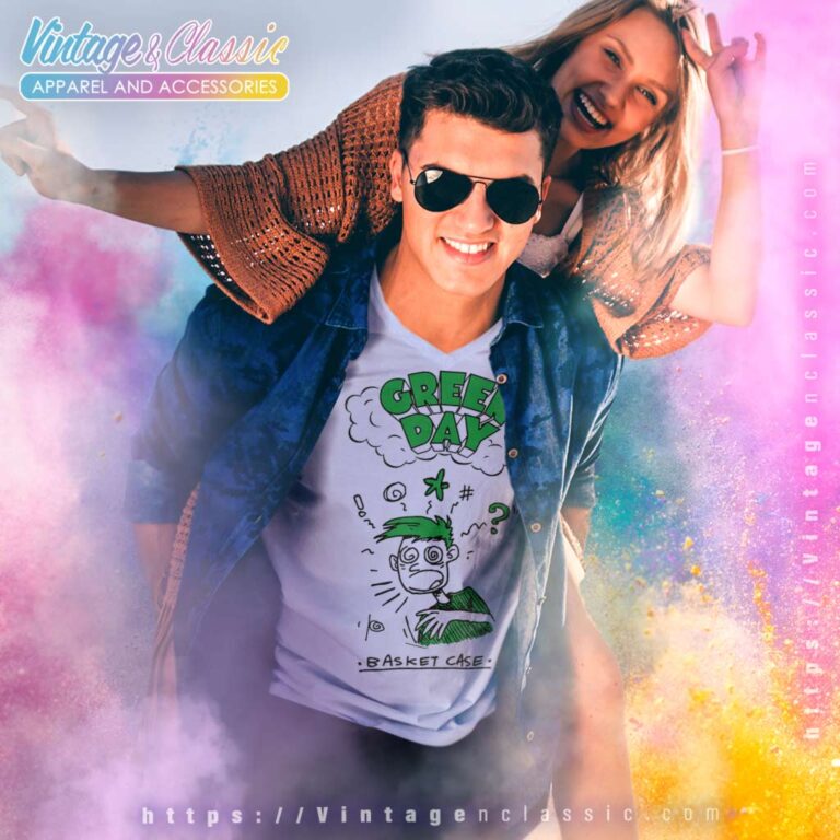 Green Day Basket Case Doodle V Neck TShirt Green Day Basket Case Doodle V Neck TShirt
