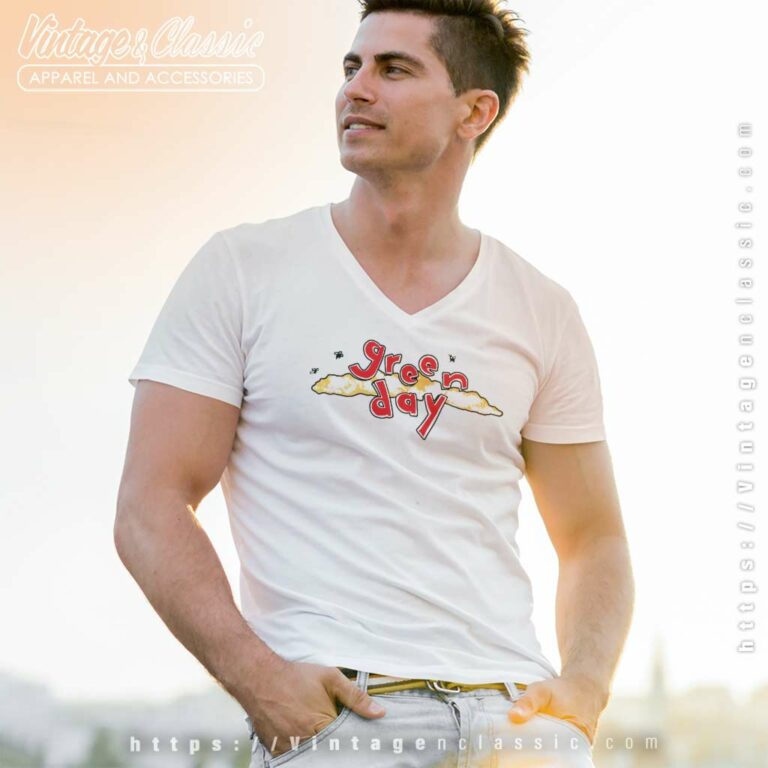 Green Day Dookie Tour V Neck TShirt Green Day Dookie Tour V Neck TShirt