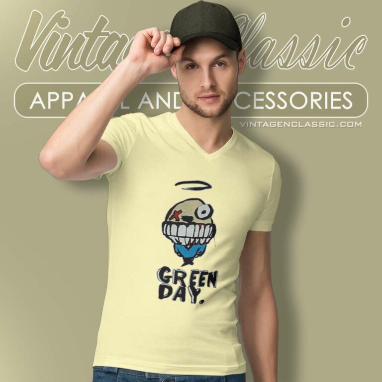 Green Day Dookie V Neck TShirt Green Day Dookie V Neck TShirt