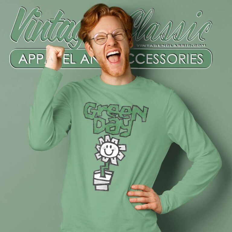 Green Day Flower Pot Long Sleeve Tee Green Day Flower Pot Long Sleeve Tee