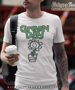 Green Day Flower Pot T Shirt