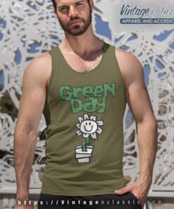 Green Day Flower Pot Tank Top Racerback