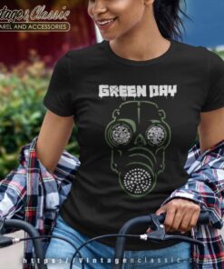 Green Day Gas Mask Women TShirt