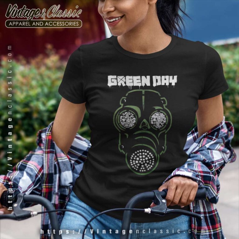 Green Day Gas Mask Women TShirt Green Day Gas Mask Women TShirt
