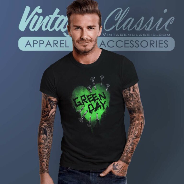 Green Day Green Heart T Shirt Green Day Green Heart T Shirt