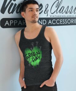 Green Day Green Heart Tank Top Racerback