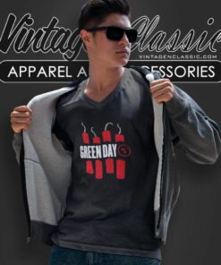 Green Day Idiot Dynamite Shirt 5 Green Day Idiot Dynamite V Neck TShirt