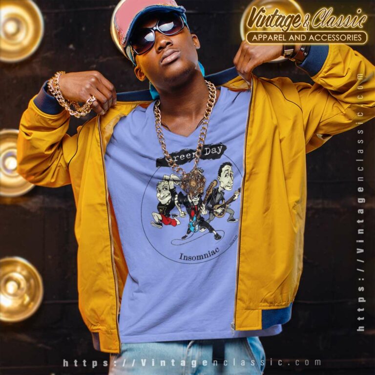 Green Day Insomniac Tour V Neck TShirt Green Day Insomniac Tour V Neck TShirt